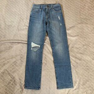 DL1961 Girls 12 Denim Jeans Blue Hawke Skinny Distressed Medium Wash Stretch
